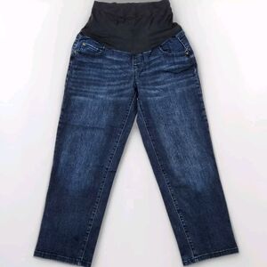 Sonoma Maternity Straight Leg Jeans Size 10 Dark Wash w/ Factory Fading